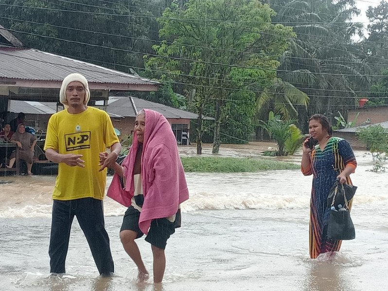 7 Kecamatan di Rohul Terdampak Banjir, BPBD Riau Minta Warga Waspada
