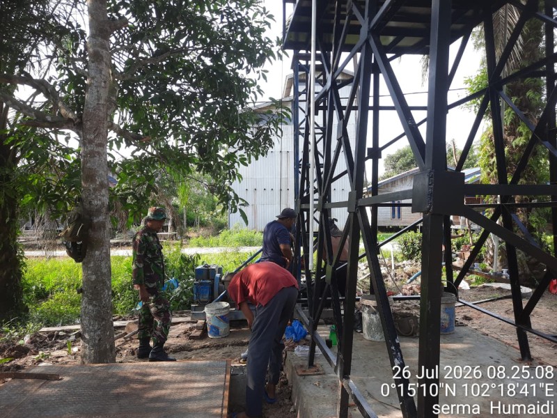 Air Bersih Sebentar lagi Hadir, Satgas TMMD Ke-129 Kodim 0313/KPR Mulai Pengeboran Sumur Bor di Pangkalan Terap
