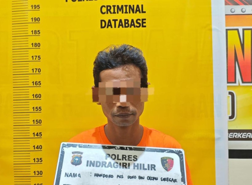 Polres Inhil Tangkap Pelaku Pembakaran Lahan Gambut di Kecamatan Kempas