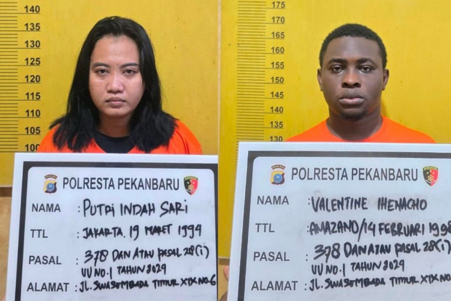Love Scamming Renggut Rp 365 Juta dari IRT Pekanbaru, WNA Nigeria Ditangkap