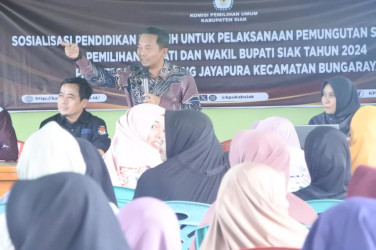 Sosialisasi PSU Pilkada Siak, KPU Riau Ingatkan Pemilih Tak Tergoda Politik Uang