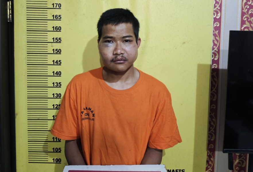 Polsek LBJ Angkut Petani Nyambi Jualan Sabu di Pasir Penyu, 4 Paket Sabu Disita