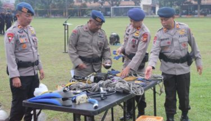 Brimob Polda Riau Gelar Apel Kesiapsiagaan Hadapi Potensi Bencana Alam