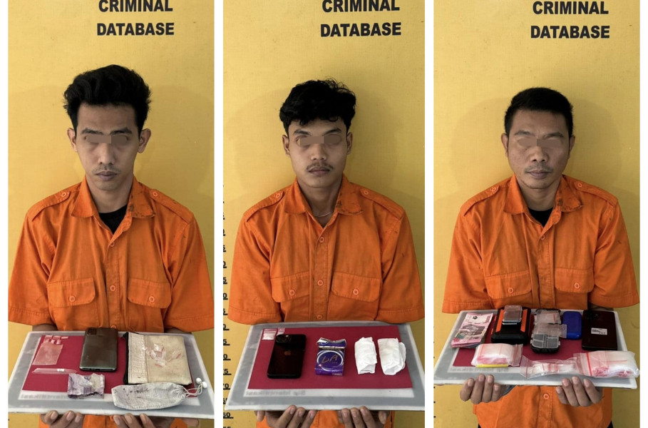 Tiga Pelaku Narkoba Dibekuk Polres Inhu, Ancaman Hukuman 20 Tahun Penjara