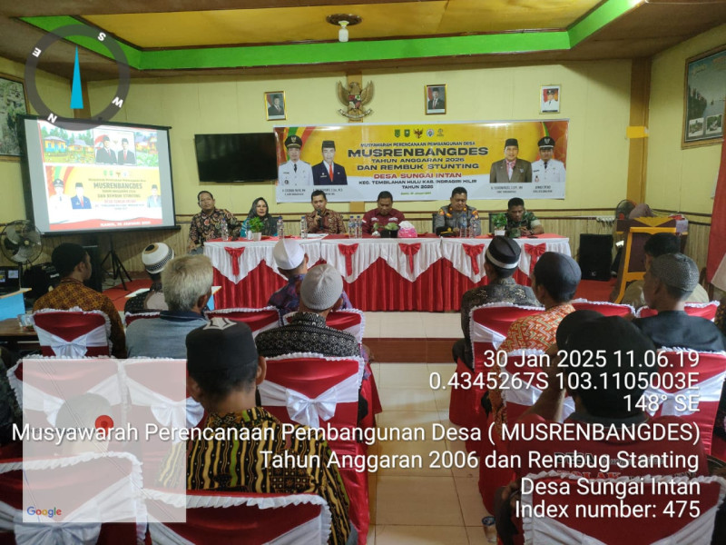 Desa Sungai Intan Gelar Musrenbangdes Tahun Anggaran 2026 dan Rembuk Stunting