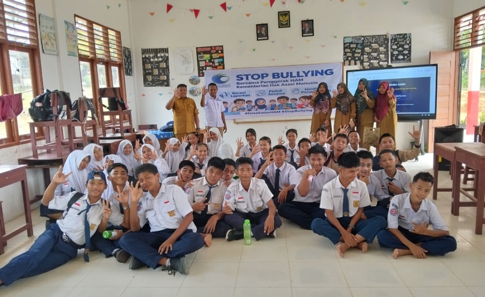 Tanamkan Nilai HAM di Sekolah, SMP 08 Pelalawan Dorong Gerakan Anti-Perundungan