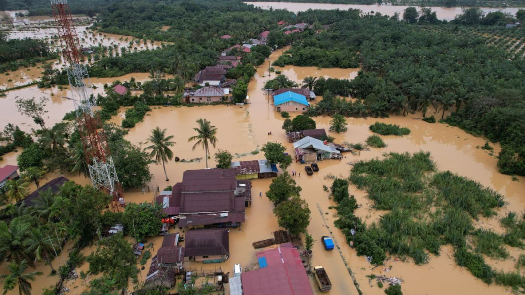 PLTA Koto Panjang Buka Pintu Waduk, Banjir Landa Wilayah Kampar