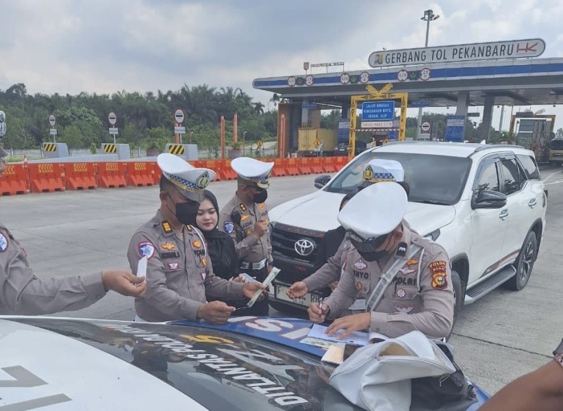 Dirlantas Polda Riau Gelar Razia di Tol Sasar Pelanggar