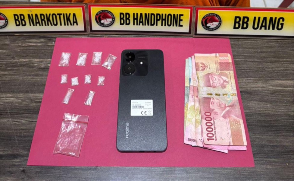 Pengedar Sabu di Tempuling Ditangkap di Warung Makan, Barang Bukti 1,29 Gram