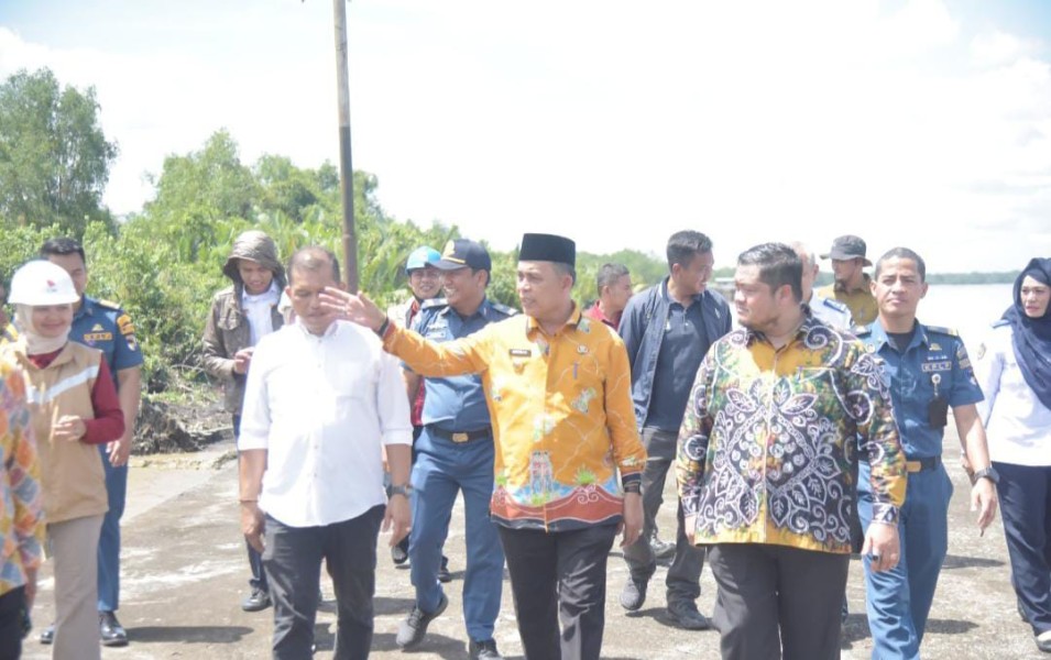 Tinjau Progres Pelabuhan Roro Parit 21, Bupati Inhil: Dalam Waktu Segera Terealisasi