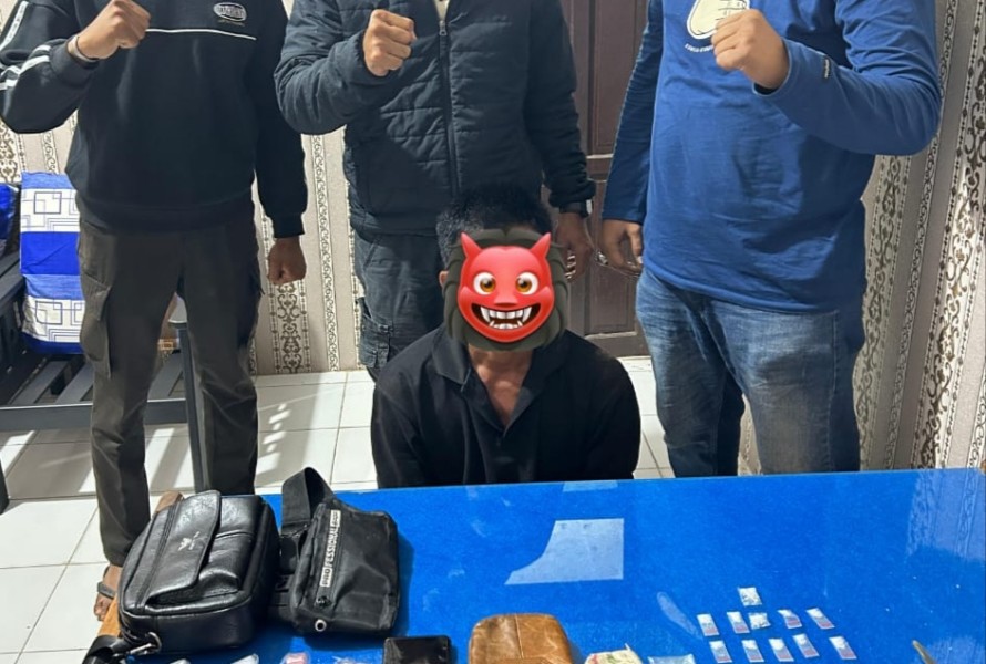 Polsek Enok Berhasil Tangkap Pengedar Sabu