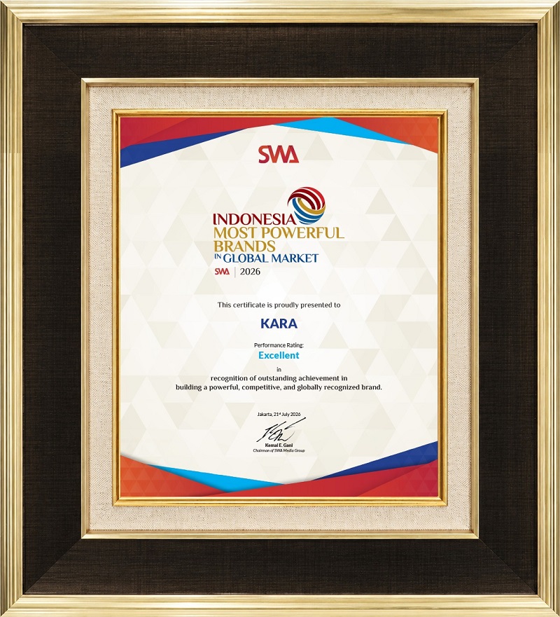 Tangguh Hadapi Tantangan Global, KARA Raih Penghargaan Indonesia’s Most Powerful Brands in the Global Market 2026  dari Majalah SWA