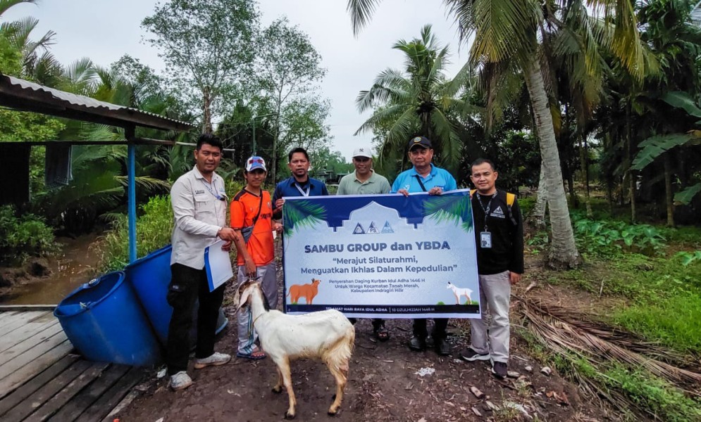 PT Pulau Sambu di Kuala Enok Bawa Semangat Silaturahmi dan Gotong Royong Dalam Idul Adha 1446 Hijriah