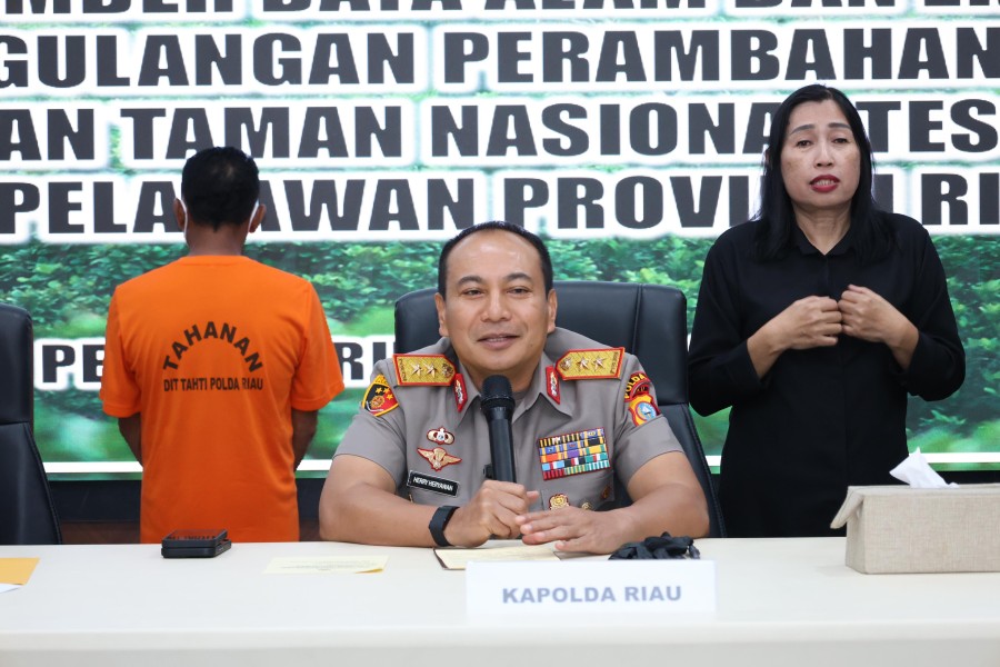 Oknum Tokoh Adat Penjual Lahan TNTN Diringkus Polda Riau