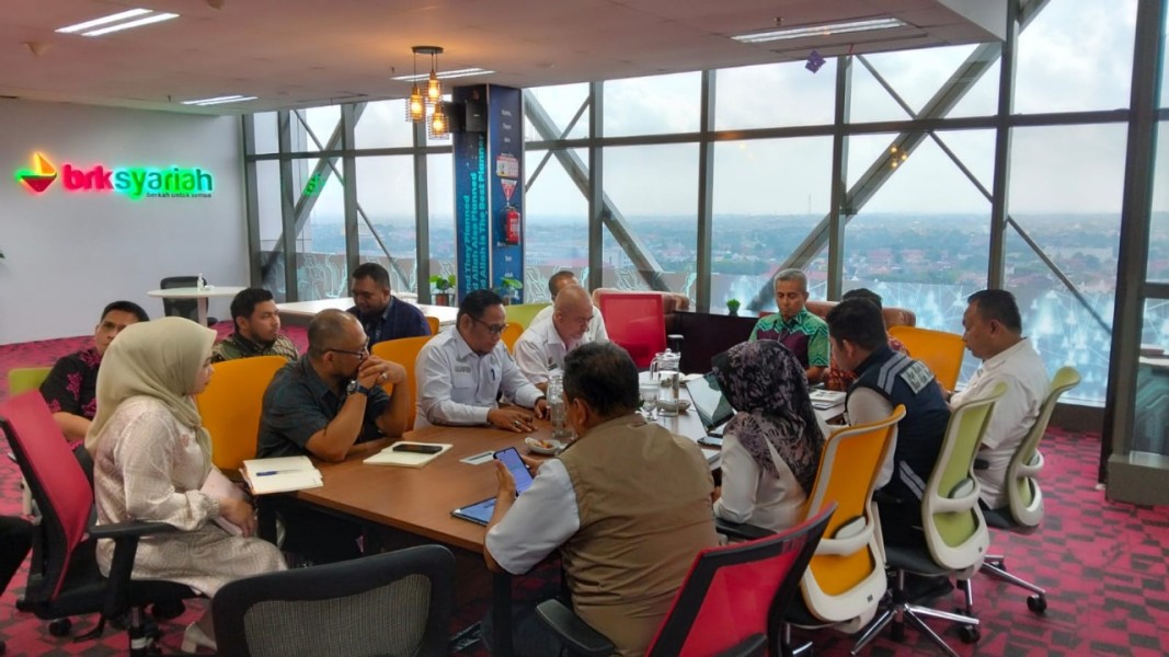 BPKAD Pekanbaru Bahas Rencana Renovasi Halte Bus TMP Bersama BRK Syariah