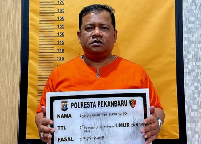 Mantan Direktur RSD Madani Pekanbaru Ditahan Terkait Kasus Penipuan Rp2,1 Miliar
