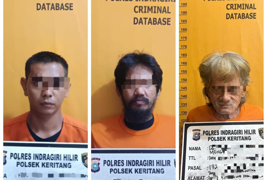 Polsek Keritang Tangkap Pengedar Narkoba, BB 96,7 Gram Sabu dan 35 Butir Ekstasi
