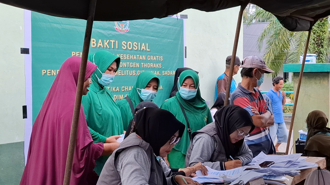 HUT ke-79, Persit Kartika Chandra Kirana Cabang LIV Kodim 0314/Inhil Gelar Pemeriksaan Kesehatan Gratis