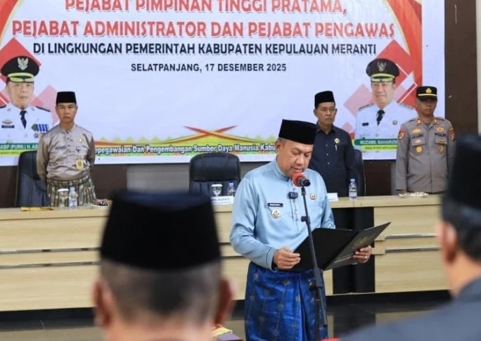 Lantik 24 Pejabat, Wabup Meranti: Amanah Ini bukan Hadiah yang Patut Dirayakan Berlebihan