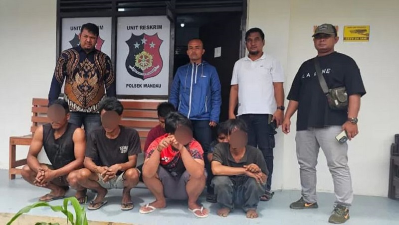 Nah Lho, TNI Gerebek Pesta Sabu di Terminal Simpang 5 Mandau, 6 Orang Diringkus