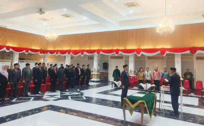 Pelantikan Perdana Kabinet Abdul Wahid, 30 Pejabat Eselon III Pemprov Riau Diambil Sumpah, Ini Nama-namanya