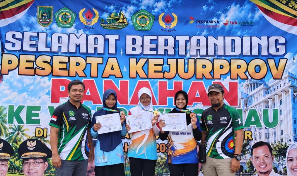 PERPANI Inhil Raih 3 Emas, 1 Perak dan 1 Perunggu Pada Kejurprov Viii Panahan Riau 2026
