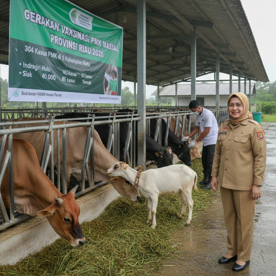 304 Kasus Penyakit Mulut dan Kuku Hewan Ternak Ditemukan di Riau