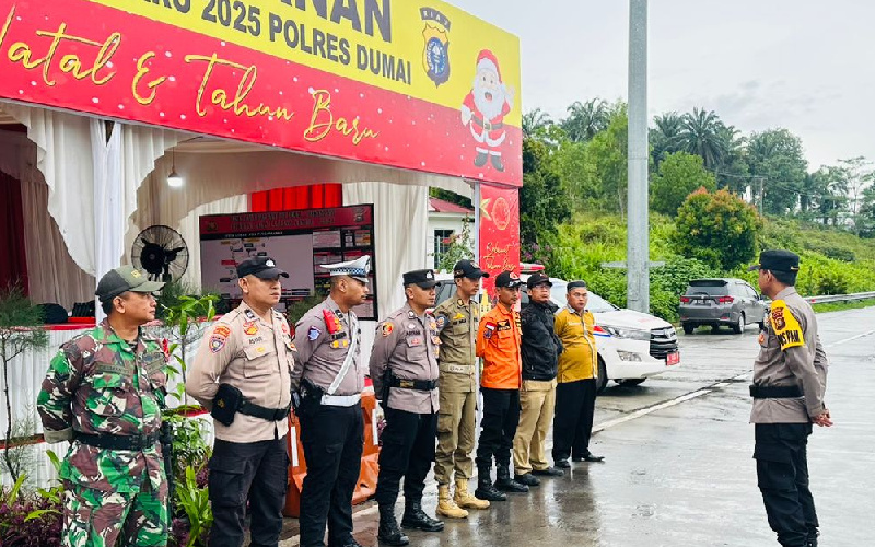 Koramil 03 Pantau Arus Lalu Lintas di Pintu Tol Dumai - Pekanbaru