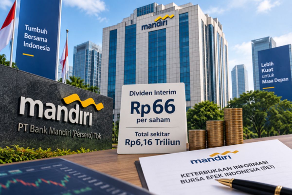 BMRI Umumkan Dividen Interim Jumbo Rp6,16 Triliun, Saham Menguat